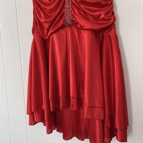 Beata Studios Womens Medium Dress Halter Red Beaded 90s Y2K Whimsy Dark Romantic - Picture 4 of 9